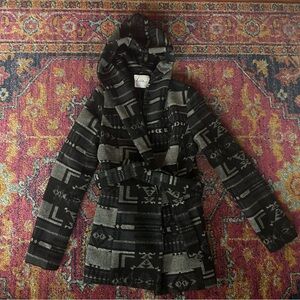 Kirra Black and Gray Hooded Jacket